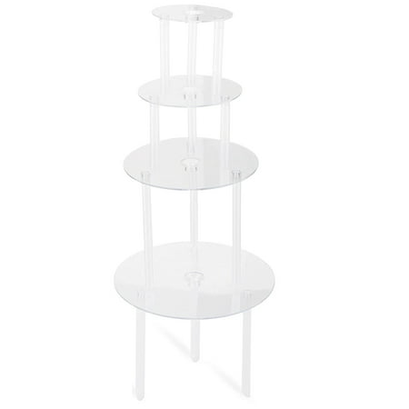 

Cake Stand Cake Plate 4 Reusable Cake Supports with 12 Plastic Dowel Rods Cake Supports for Multi-Tier Cake Decoration