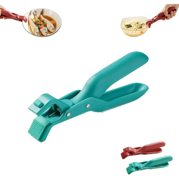 Minibee Hot Plate Gripper, Multi-Angle Hot Plate Gripper Tongs, Heat Resistant Non-Slip Bowl Clip for Microwave, Plates, and Cooking Utensils