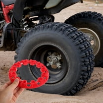 Raindrops Red Plastic for Car and ATV Wheels, Stylish Wheel Covers for and Damage Prevention