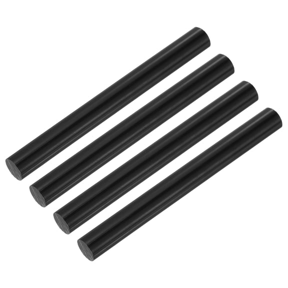 ABS Plastic Rod Round 10 mm x 100 mm Black for Model Material 4 Pcs
