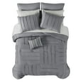 thumbnail image 2 of Mainstays All in One Reversible Comforter and Sheet set- 11 Piece, King, Grey Texture, 2 of 10
