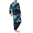 thumbnail image 2 of Uemuo 3D Realistic Shark Pattern 2-Piece Loungewear Set - Men’s Soft Sleepwear, Cozy Winter PJs, Comfy Sleep Set-Large, 2 of 7