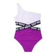 thumbnail image 4 of iiniim Little Girls One-Piece Hollow Out Swimwear Single Shoulder Strap Cutout Swimsuit Bathing Suit Tankini, 4 of 7