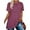 WineRed, variant on SHIBEVER Women Tops Summer Short Sleeve T Shirts Casual Loose Tunic Tops Side Split Ladies Top Comfortable Crewneck Tops Coffee L