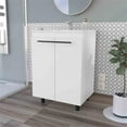 thumbnail image 2 of FM FURNITURE Selma 60 Inches Freestanding Vanity Cabinet Engineered Wood White, 2 of 8