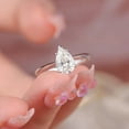 thumbnail image 3 of Exquisite 2 Carat Lab Created Moissanite Engagement Rings for Women Pear Cut D Color VVS1 925 Sterling Silver Diamond Rings Ideal Choice for Couple Parties Date Travel, 3 of 8