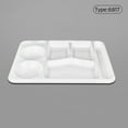 thumbnail image 2 of Heat Imitation Porcelain Compartment Fast Food Trays Specifically Designed For School And Unit Canteens Commercial Grade Tableware Small Table Set Indoor Plate Mat Set Dollies for End Tables round, 2 of 4