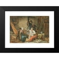 thumbnail image 2 of Jean-Baptiste Mallet 18x14 Black Modern Framed Museum Art Print Titled - Interior Scene, 2 of 5