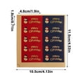 thumbnail image 3 of Vintage Kraft Paper Baking Packaging Christmas Tree Red And Green Hot Stamping Sealing Stickers Gift Stickers Decorative Stickers 10pcs Set, 3 of 6