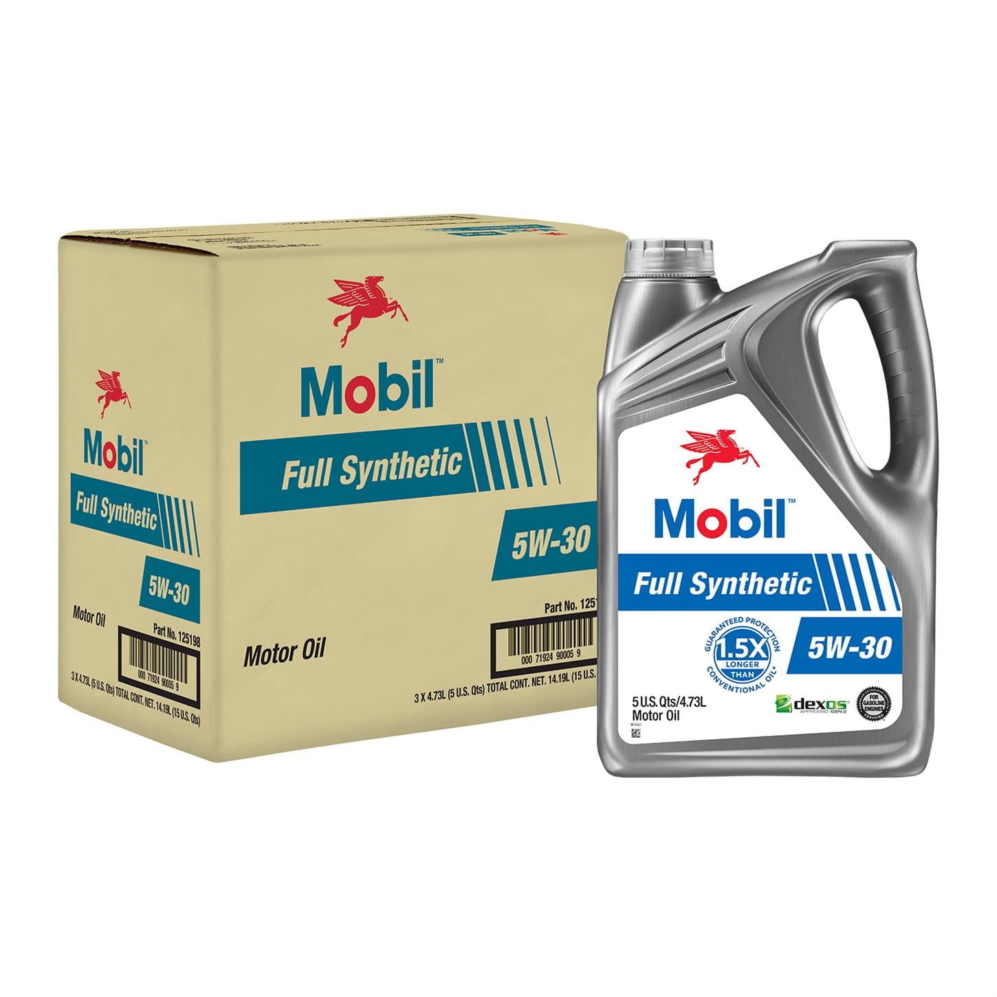 Mobil 1, Full Synthetic Oil, 5w30, 3 x 5 Quart Bottles - Walmart.com