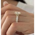 thumbnail image 6 of Jewelerix Brilliant Oval Cut Moissanite Engagement Ring for Women, 14K Yellow Gold Vermeil Ring, Hidden Halo Ring, Solitaire Wedding Promise Ring, 6 of 8