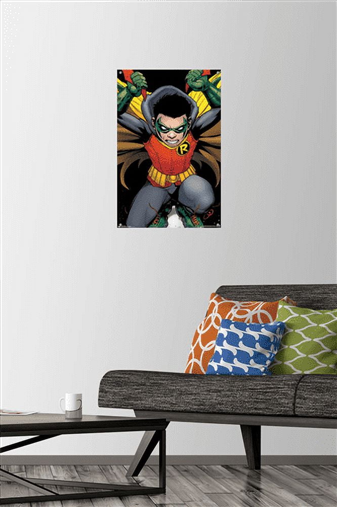 DC Comics - Robin - Damian Wayne Wall Poster with Push Pins, 14.725" x 22.375"