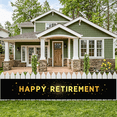 thumbnail image 5 of Black Background Happy Retirement Banner with Golden Star and Sparkle Elements Party Decoration Retirement Party Supplies Photography Props Backdrop Decorations, 5 of 8