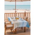thumbnail image 2 of Outdoor Tablecloth with Umbrella Hole for Patio/Picnic/Party/Camping, Navy Blue Coastal Waterproof Table Cloth Rectangle Table Cover Washable, Beach Nautical Seaside Ocean Beige (60"x 102"), 2 of 9