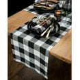thumbnail image 2 of Dalrosia Buffalo Plaid Table Runner 13''x72'' White and Black Check Christmas Table Runner Gingham Table Runner for Family Dinner Outdoor or Indoor Parties Thanksgiving Christmas & Gathering, 2 of 5