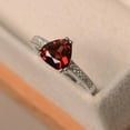 thumbnail image 2 of Trillion cut garnet ring, red garnet,red gemstone, promise ring, January birthstone, 2 of 4