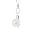 thumbnail image 2 of ANGARA Freshwater Cultured Pearl and Diamond Twist Bale Pendant in 925 Sterling Silver for Women | June Birthstone, Birthday, Anniversary, Jewelry Gift for Women | Pearl Necklace, 2 of 9