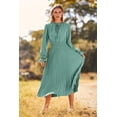 thumbnail image 3 of Vestido PRETTYGARDEN Midi Verde con Plisados y Diseño Swiss Dot Talle XL, 3 of 8