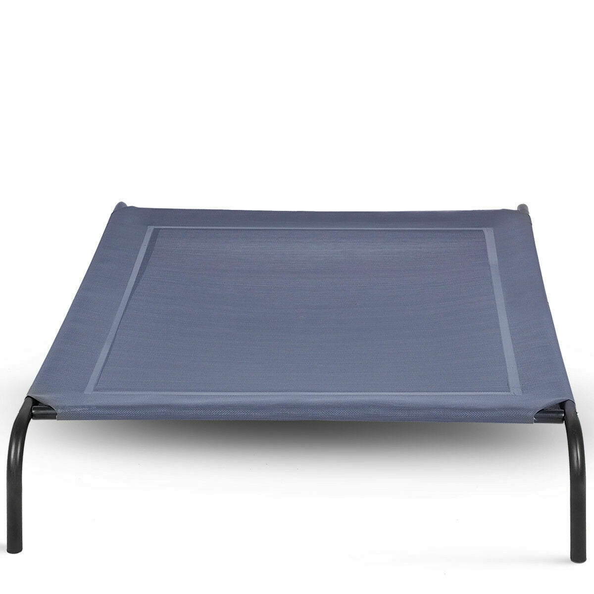 Gymax Large Dog Cat Bed Elevated Pet Cot Indoor Outdoor Camping Steel Frame Mat