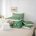 thumbnail image 5 of Manfei Wildlife Sloth 7-Piece Twin Bedding Sets,Green Brown Bedding Comforter Set,Cartoon Animal Breathable Sheet Sets,Microfiber Kawaii Bedroom Decoration,Reversible, 5 of 7