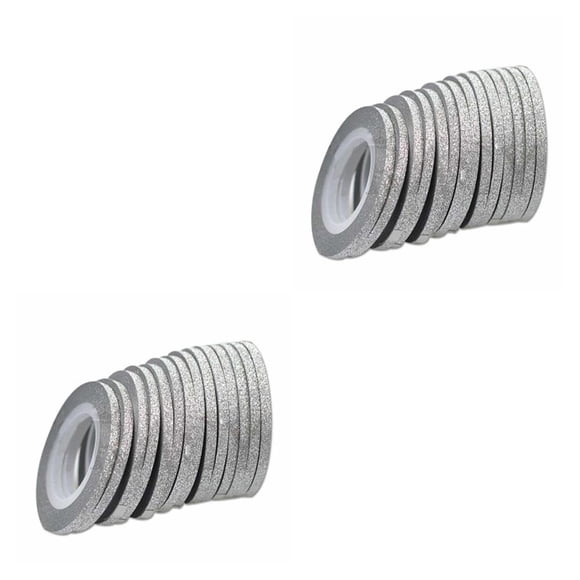 Seitruly 1 rollo de cinta para pelar purpurina dorada y plateada para decoración de uñas, herramientas de decoración de 1mm, 2mm y 3mm, accesorios DIY Plata 3 mm de ancho 2piezas Seitruly  CBP022976