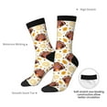 thumbnail image 4 of Fuzoiu Fall Turkey Print Athletic Crew Socks for Men & Women,Casual Crew Socks,Above Ankle Crew Socks for Business, Casual, 4 of 6