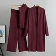 thumbnail image 2 of Women's 3 Piece Lounge Sets Sweatsuits Open Front Cardigan Sleeveless Top Wide Legs Pants Outfits, 2 of 6