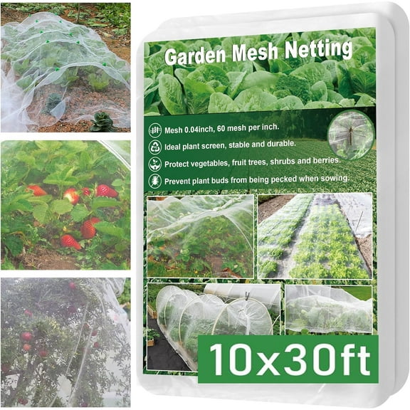 Bird Netting Garden Netting for Raised Beds 10 x 33ft Plant Netting for Gardeng Fruit Tree Netting Protective Circles for Vegetables Fruits Flowers Trees Crops to Grow Better