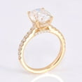 thumbnail image 5 of solitaire jewels 1.75CT Oval Moissanite Hidden Halo Engagement Ring For Women, 14K Yellow Gold, 5 of 7