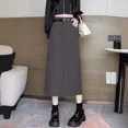 thumbnail image 5 of Falda larga ajustada a la cadera con abertura lateral y cintura alta para mujer de GreysuitSkirt Otoño/Invierno 2024, 5 of 5