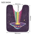 thumbnail image 5 of Yayeee Bath Rug for Bathroom Floor Non Slip Rectangle Fluffy Soft Absorbent Mat, 16"x24", Colorful UFO, 5 of 7