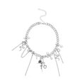 thumbnail image 6 of Y2k Star Choker Necklace for Women,Chunky Silver Star Layered Choker Long Chain Heart Pear Tassel Necklace Trendy Statement Necklace Jewelry, 6 of 10