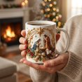 thumbnail image 7 of Christmas Ceramic Coffee Mug 2D Festive Holiday Tea Cup with Comfortable Handle for Coffee Cocoa Hot Beverages Kitchen Decor Ideal Gift for Family Home Office Holiday Gatherings, 7 of 7