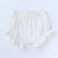 thumbnail image 2 of Annhoo Infant Baby Girls Shorts Ruffle Elastic Waist Solid Bottom Shorts Summer Newborn Diaper Cover Clothes, 2 of 3