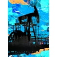 thumbnail image 4 of Stephen Chambers 25x32 White Modern Wood Framed Wall Art Titled - Pumpjack Blue, 4 of 6