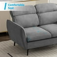 thumbnail image 4 of Modern 110" Modular Sectional Couches for Living Room, L-Shaped Sectional Sofa, 4 Seat Oversized Sofa with Chaise, Dark Gray, 4 of 8