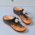 thumbnail image 4 of Womens Wedge Sandals,Womans Sandals,Wide Sandals for Women,Comfortable Sandals for Women,Women's Sandals,Women Summer Casual Low Wedges Sandals Beach Sandals,Black,5.5, 4 of 4