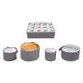 thumbnail image 4 of 5 PCS Gray Cutlery Storage Bags - Includes Cup and Plate Organizers with 48 Felt Separators - Durable and Compact Utensil Storage Solution for Travel, Camping, or Home Use, 4 of 15