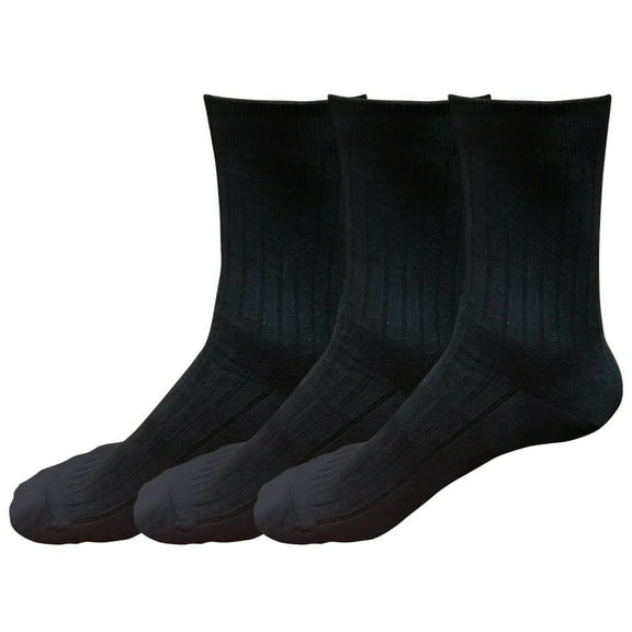 B&Q 3 pairs 98% Cotton Mens Breathable Comfortable Soft Fashion Casual Crew Business Dress Socks Mid Calf Size 9-11