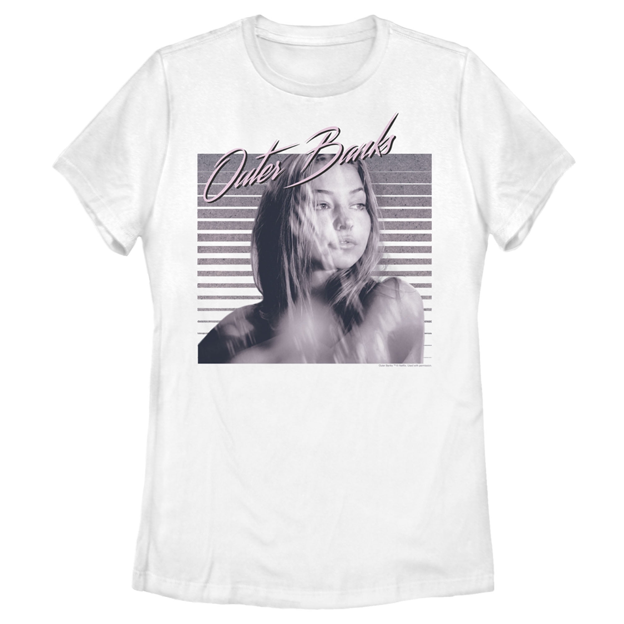 Women's Outer Banks Sarah Cameron Photo  Graphic Tee White Small