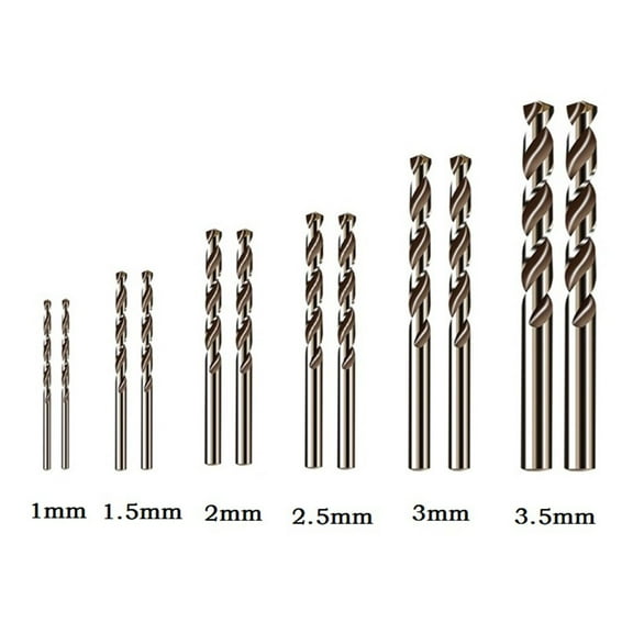 12pcs/set HSS M35 Cobalt Drill Bit 1mm To 3.5mm Tip Work For Glass Metal Tile Concrete Professional Masonry Drill Bits Stainless