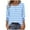 Light Blue, variant on Womens Blouses Fall 2025 Fall Tops for Work Fall 3/4 Sleeve Shirts Graphic Women Blouses for Work Casual
