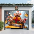 thumbnail image 6 of Christmas Garage Door Banner Decoration, 8 x 7 ft Santa's Shop Garage Door Backdrop Decor, Christmas Wall Backdrop Covers, for Outdoor and Indoor Christmas Wall Decorations C, 6 of 7
