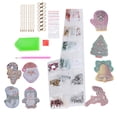 thumbnail image 4 of 8Pcs Keychain  Painting Set, Keychain  Painting Christmas Pattern DIY Resin Key  Luggage Pendants Crafts, 4 of 8