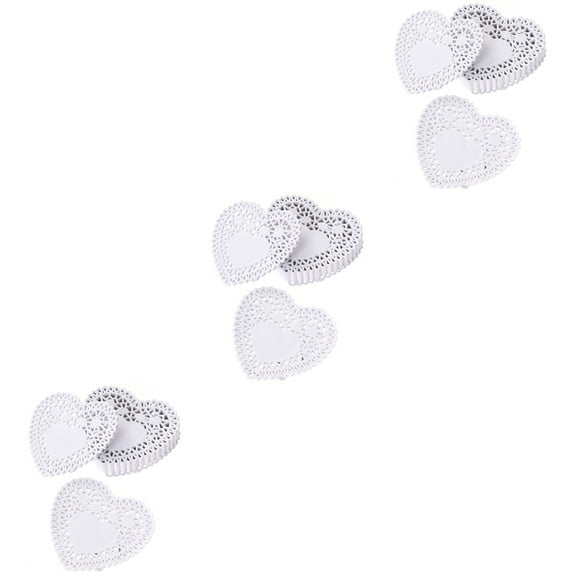 3 Pack Mini Paper Lace Doilies Cake White Floral Proof