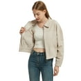 thumbnail image 4 of Women's Long Sleeve Corduroy Short Jacket Outerwear, Beige, Medium, 4 of 5