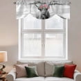 thumbnail image 3 of Tie Up Valances for Windows, Floral Animal Adjustable Valance Curtains Window Treatment for Living Room/Bedroom, Grey Country Vintage Farm Cow Flowers Rod Pocket Kitchen Curtains & Drapes 54x18 Inch, 3 of 9