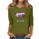 thumbnail image 1 of Blusas para Mujeres Casual 3/4 Manga Cuello Redondo Impreso Suelto, Mujer 3/4 Manga Tops Y Blusas para Diario, 1 of 4