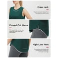 thumbnail image 4 of BALEAF Women's Sleeveless Workout Tops Athletic Racerback Tank Top High Neck Yoga Running Shirts Loose Fit Gym Tennis Teal Green S, 4 of 6