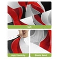 thumbnail image 4 of Red Black Grey Bar Stool Covers Set of 6, Moire Modern Artwork Abstract Stretch Washable Bar Chair Covers with Backs, Removable Pub Counter Height Chair Cover for Kitchen Dining Room Cafe, 4 of 7